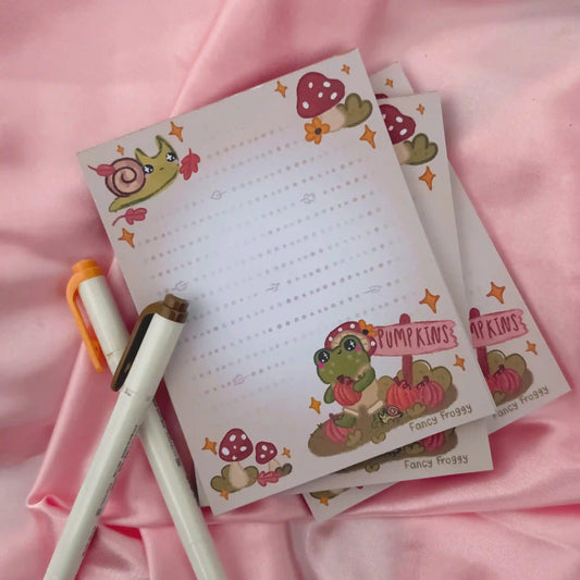 Pumpkin Patch Froggy Note Pad - 4.25x5.5”